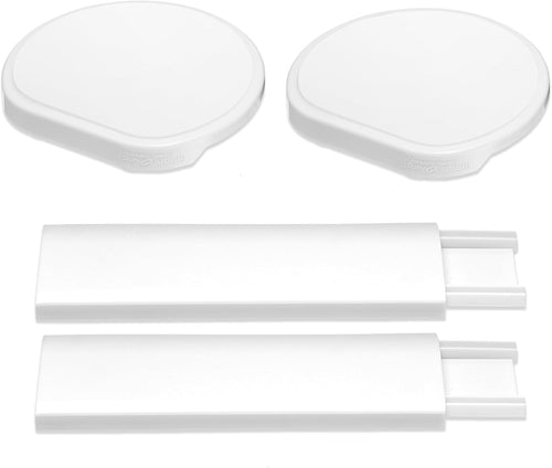 White - Expansion Pack - 2 Straight Tracks and 2 Trays. Does Not Work without  Full Set (Sold Separately).