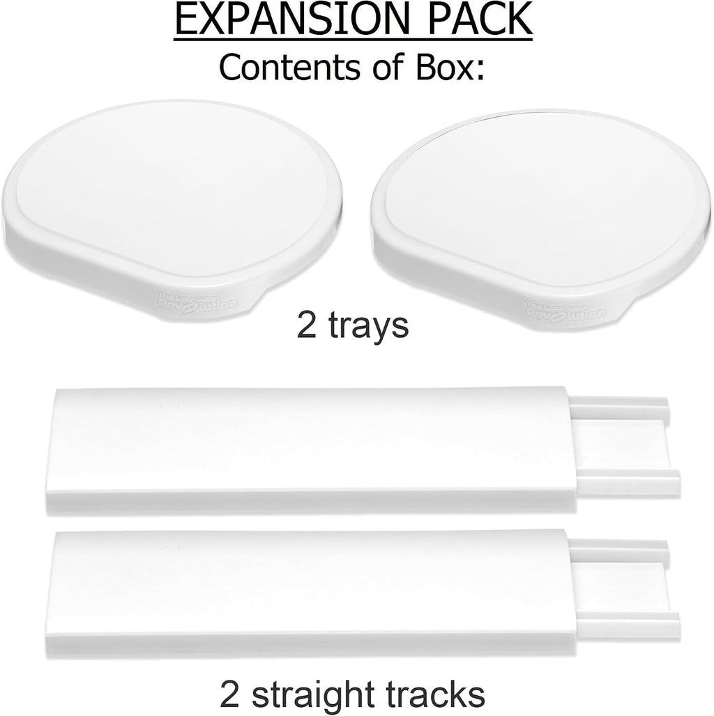 White - Expansion Pack - 2 Straight Tracks and 2 Trays. Does Not Work without  Full Set (Sold Separately).