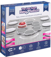 Light Gray-  - the First Patented Lazy Susan Turntable Expandable for Rectangular & Oblong Tables - Kitchen & Dining Tables - Great Gift! Parties & Gatherings