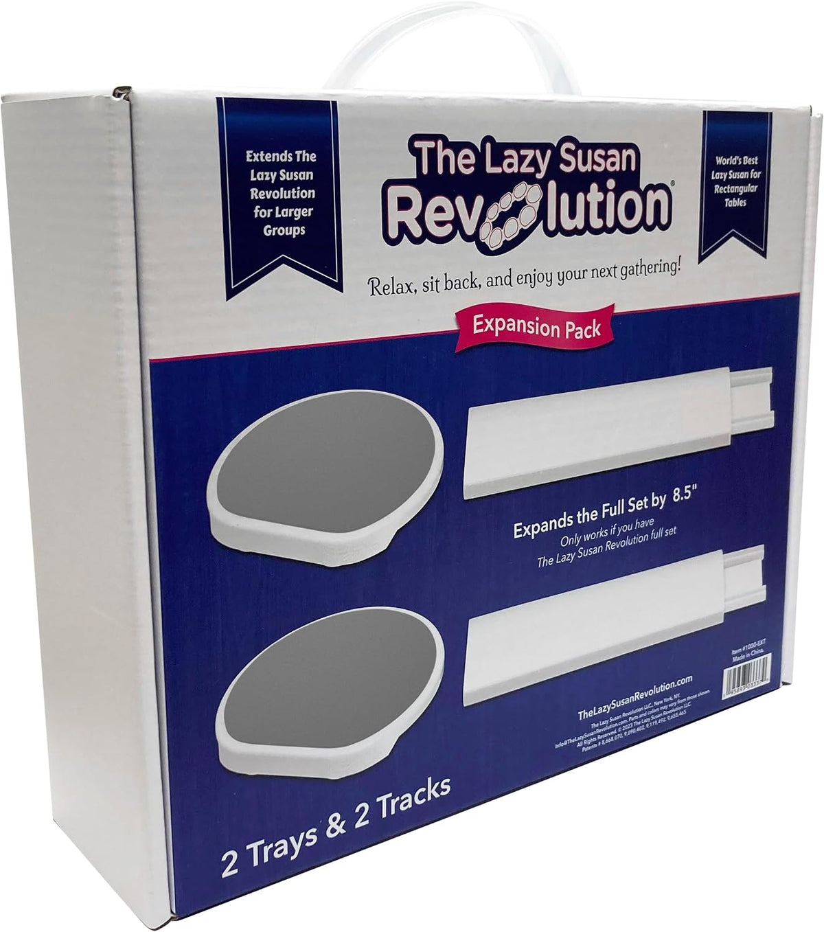 Light Gray - Expansion Pack - 2 Straight Tracks and 2 Trays. Does Not Work without  Full Set (Sold Separately).